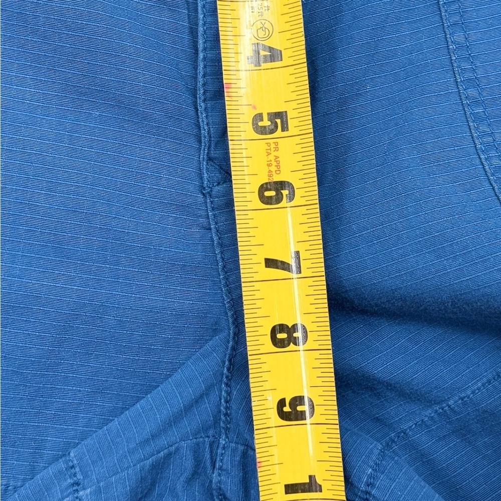 Calvin Klein Jeans Womens Size 10 Biro Blue Slub Textured Shorts New With Tags - Picture 6 of 7